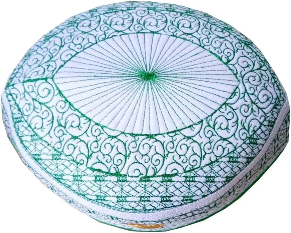 Muslim Kufi Hat ALW010 Islam Men Prayer Skull Cap Headware Ramadan Eid Gift