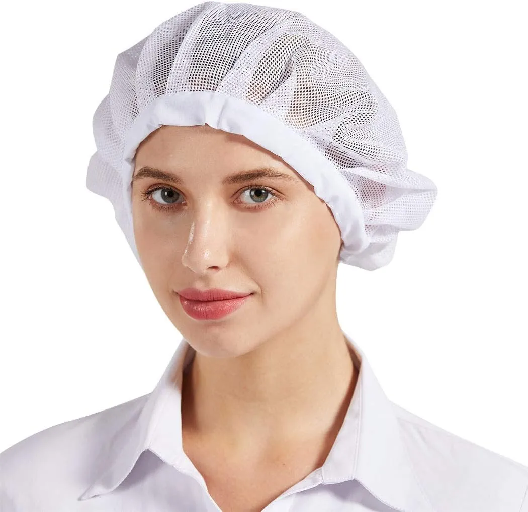 Nanxson 3pcs Chef Hat Kitchen hat Food Service Hair Nets Mesh Cap Cooking Chef Cap CF9060