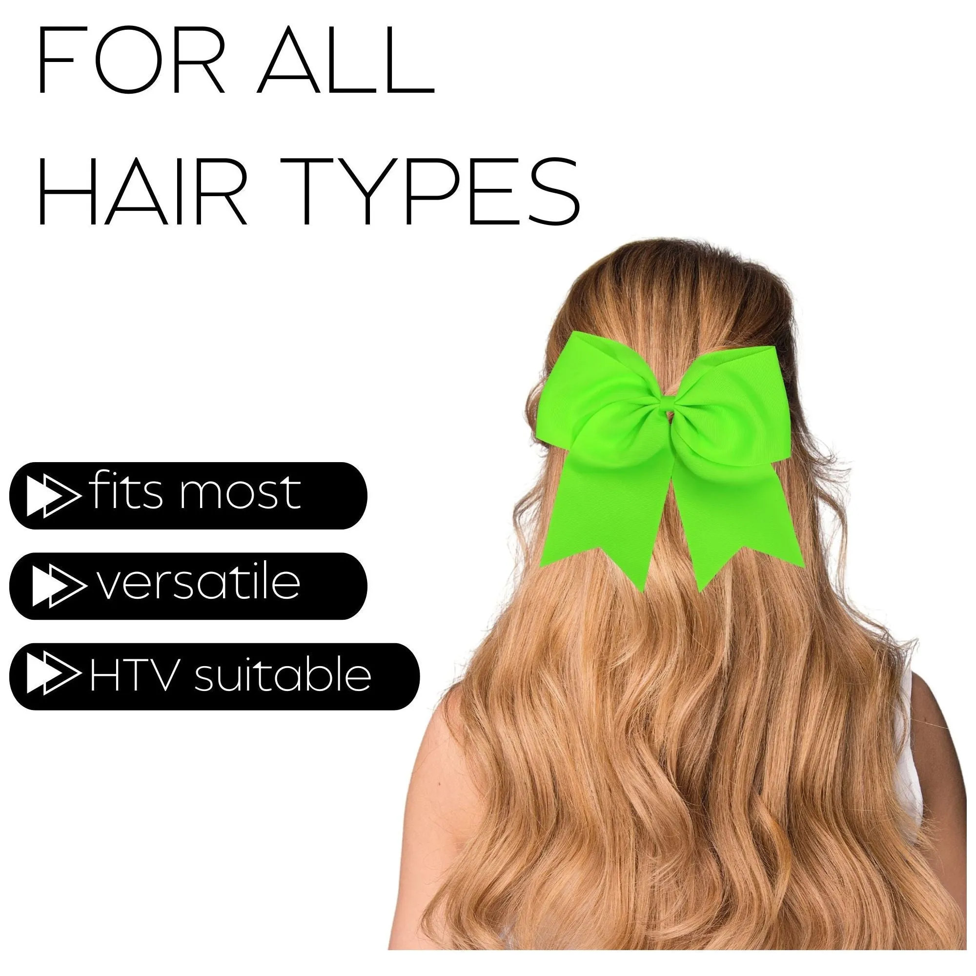 Neon Green Clip Hair Bow