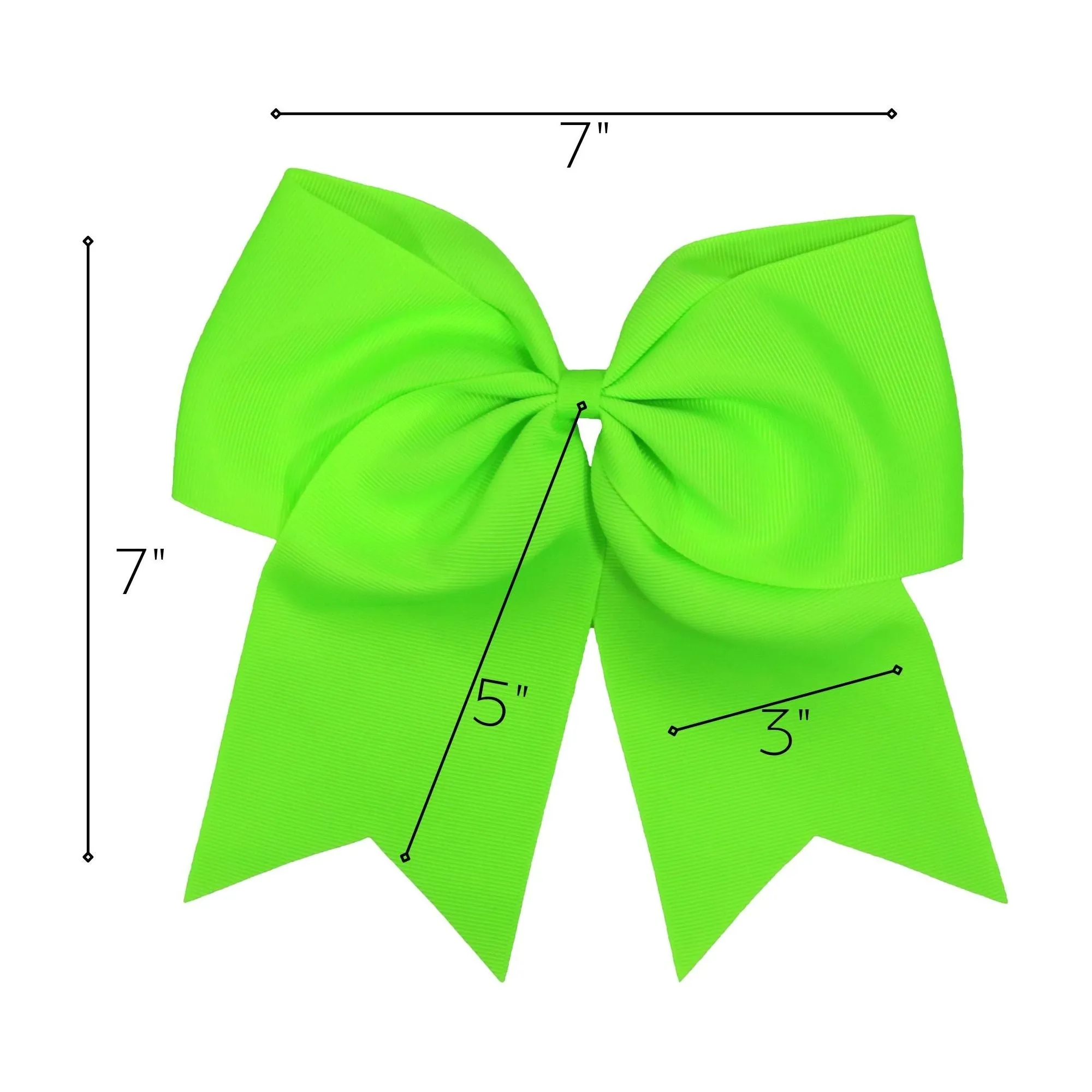 Neon Green Clip Hair Bow