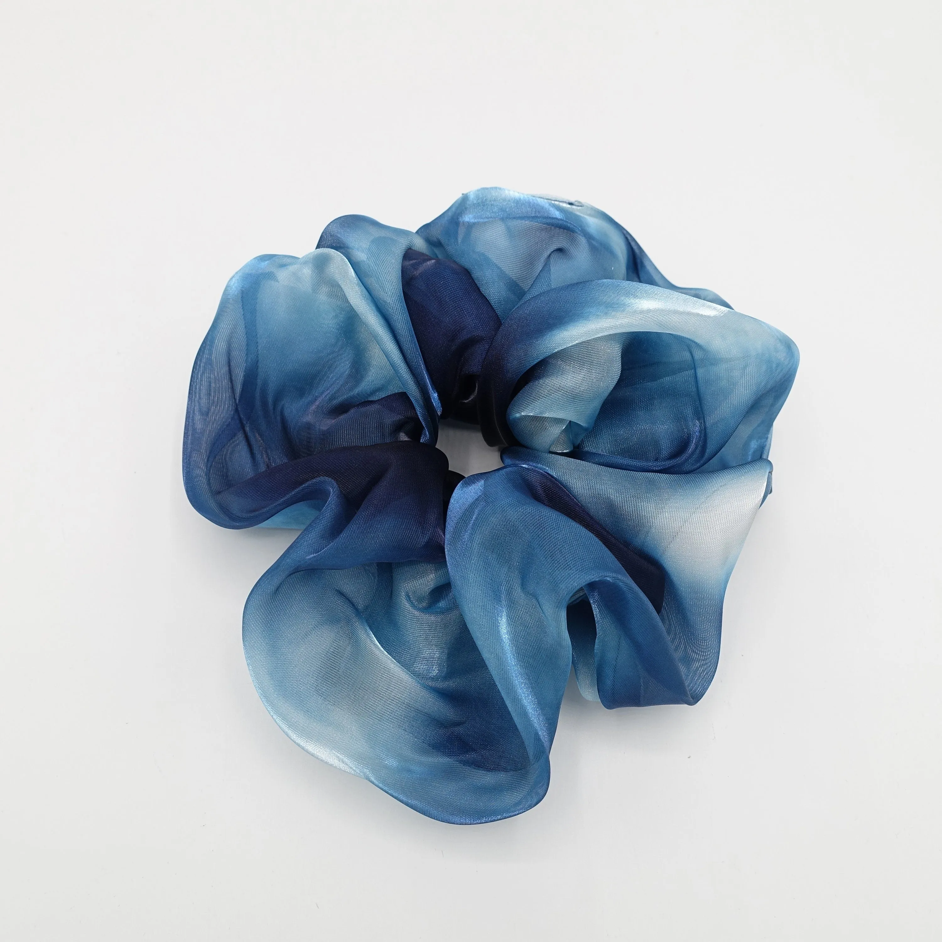 organza scrunchies tie dye hair elastic gradation oversized scrunchies pretty hair scrunchie for women