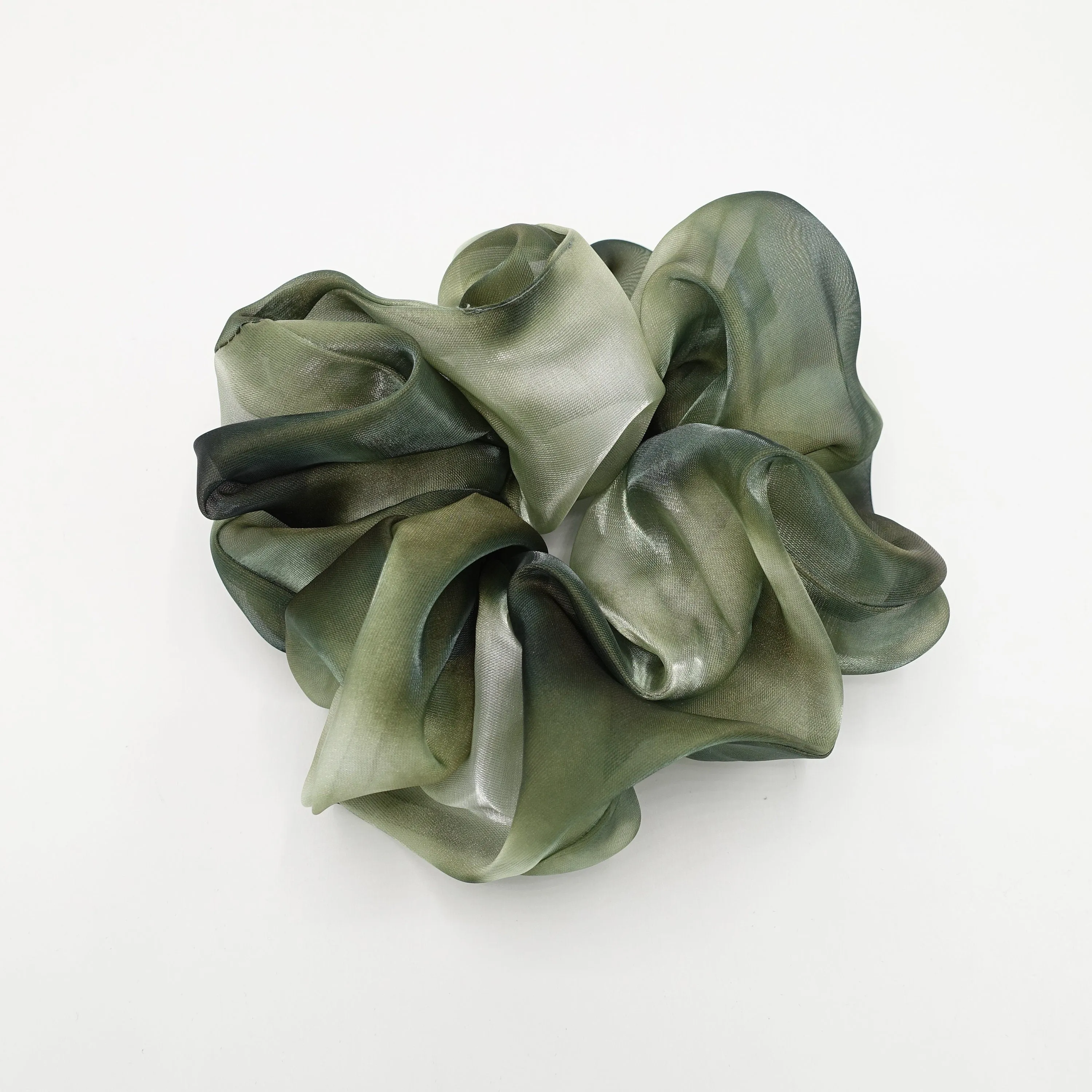 organza scrunchies tie dye hair elastic gradation oversized scrunchies pretty hair scrunchie for women