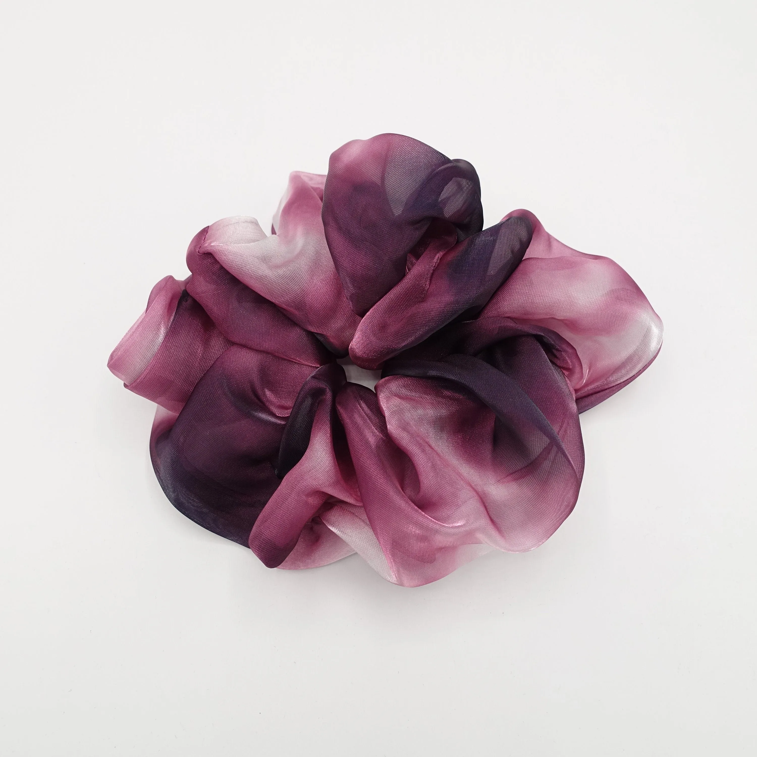 organza scrunchies tie dye hair elastic gradation oversized scrunchies pretty hair scrunchie for women