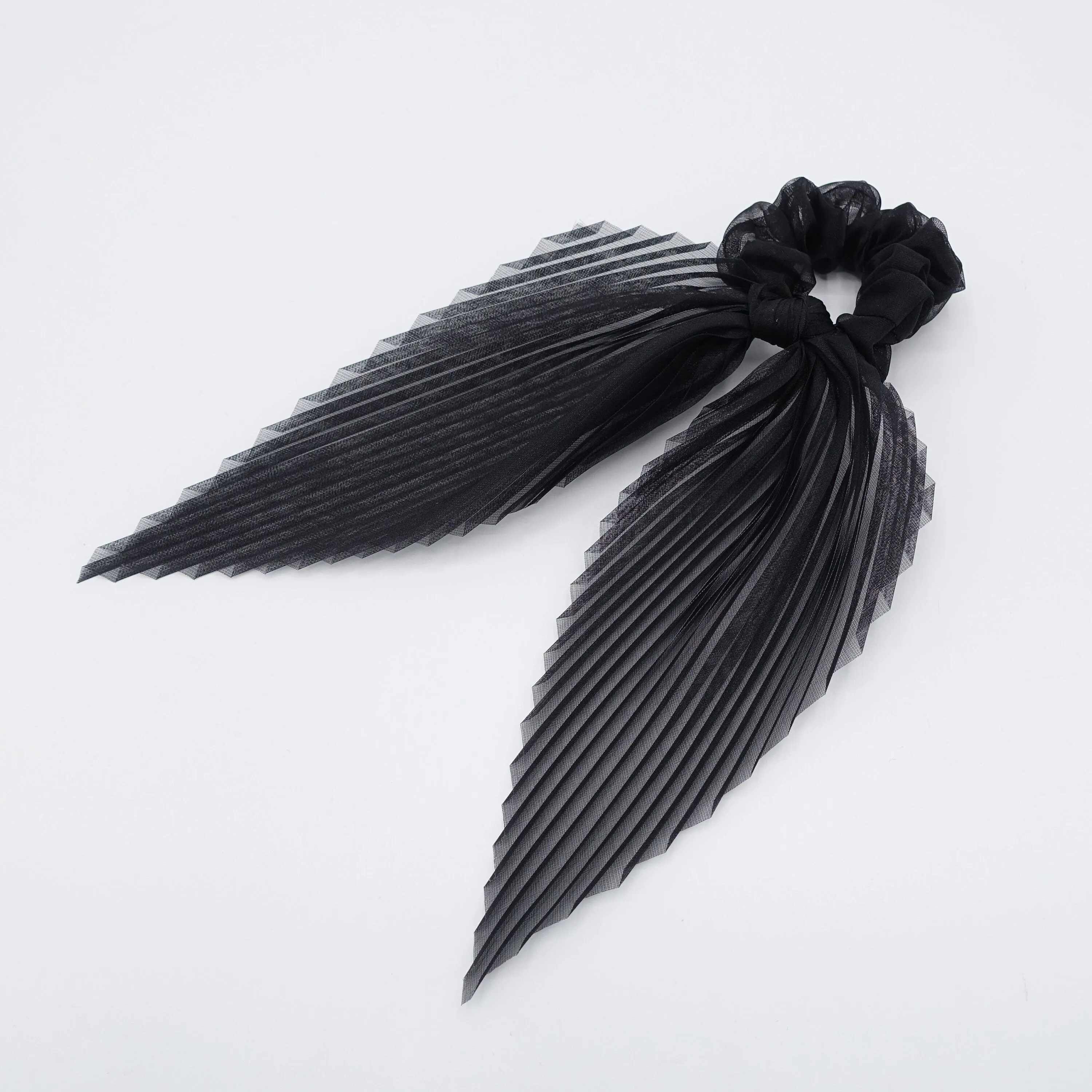 pleated organza bow scrunchies
