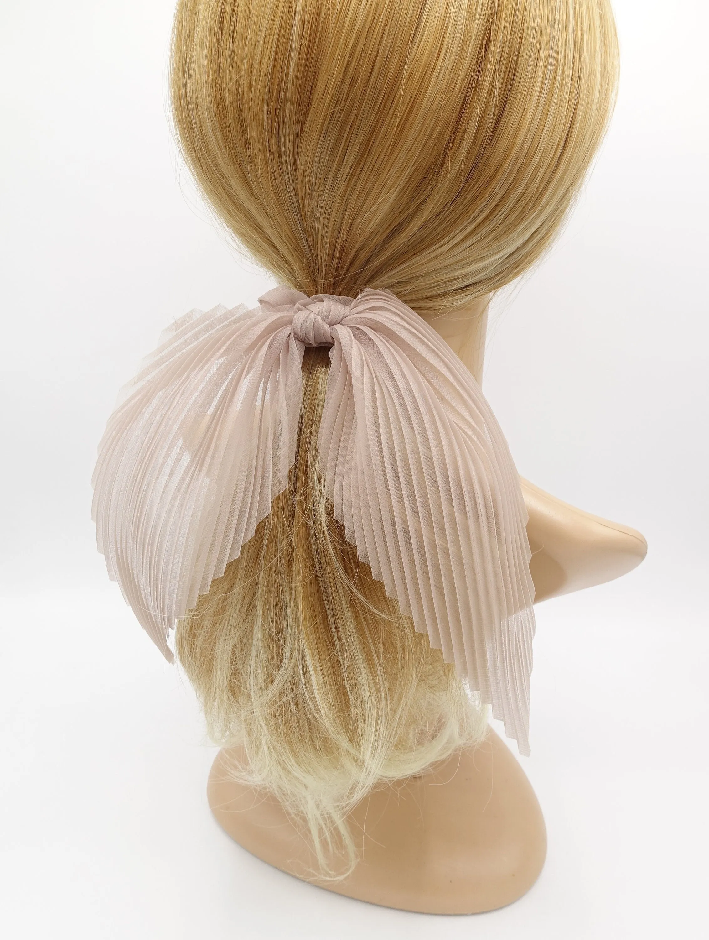 pleated organza bow scrunchies