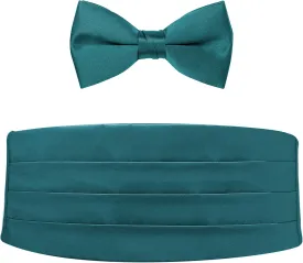 Poly Satin Bow Tie and Cummerbund Set