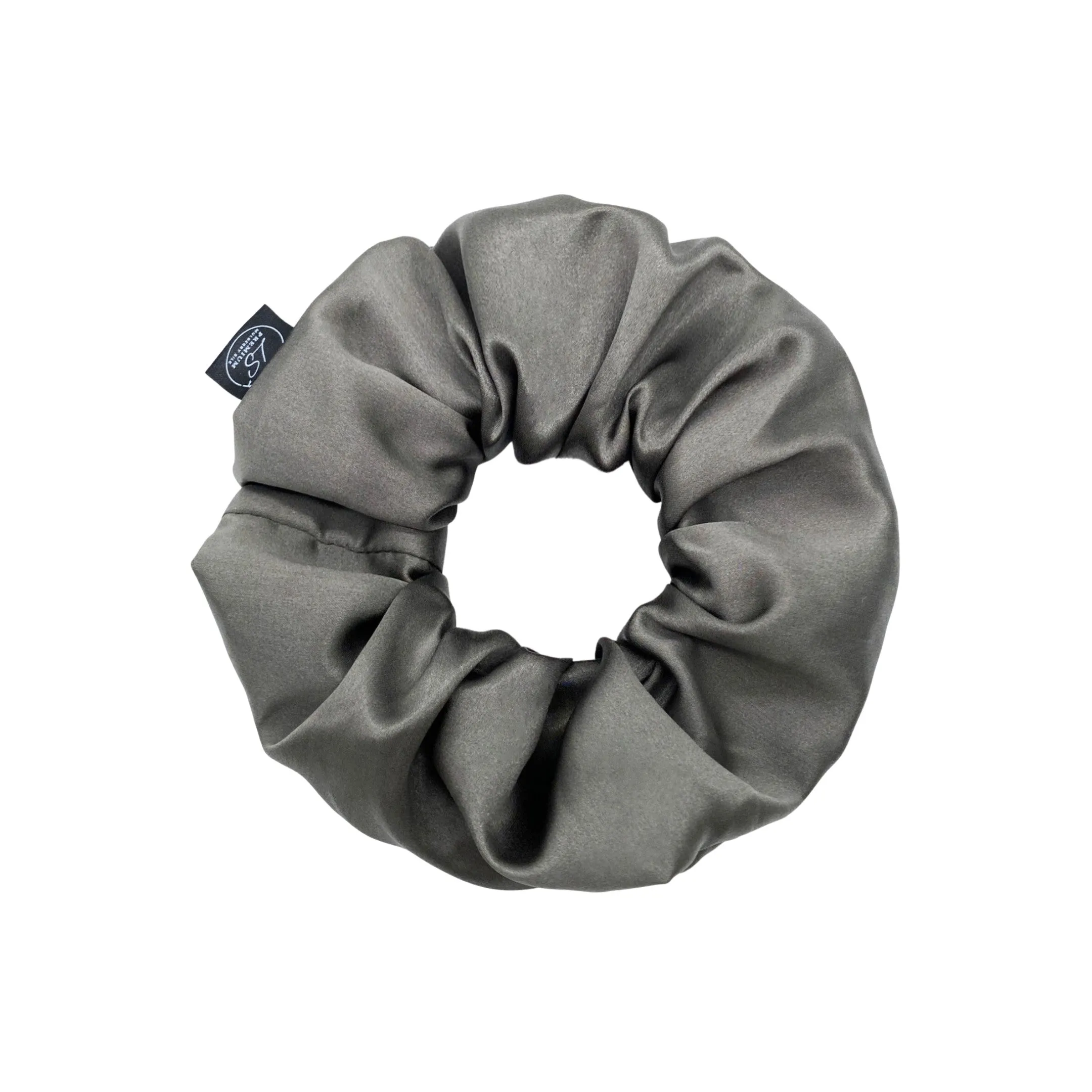 Premium Mulberry Silk Scrunchie - White - Extra Large