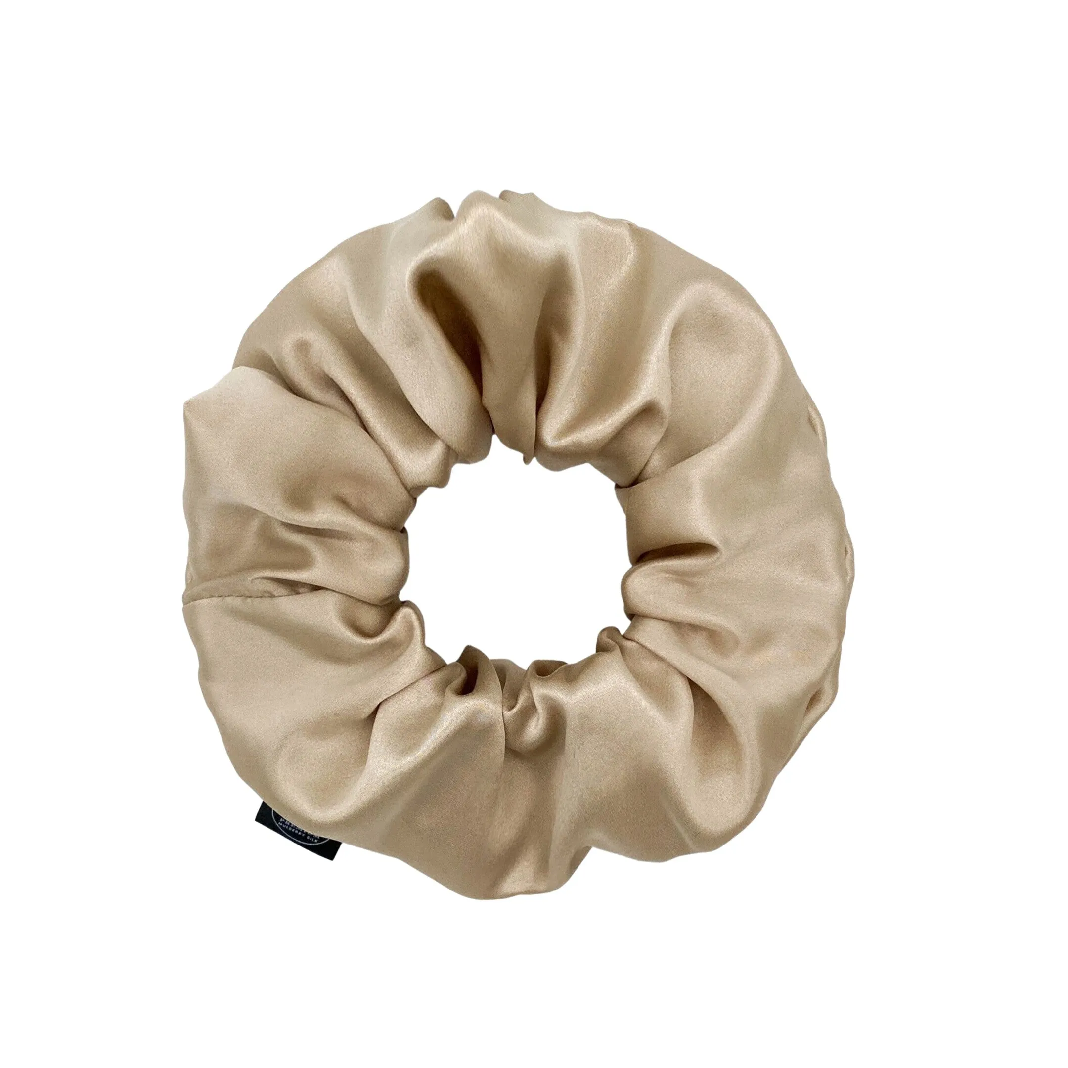 Premium Mulberry Silk Scrunchie - White - Extra Large
