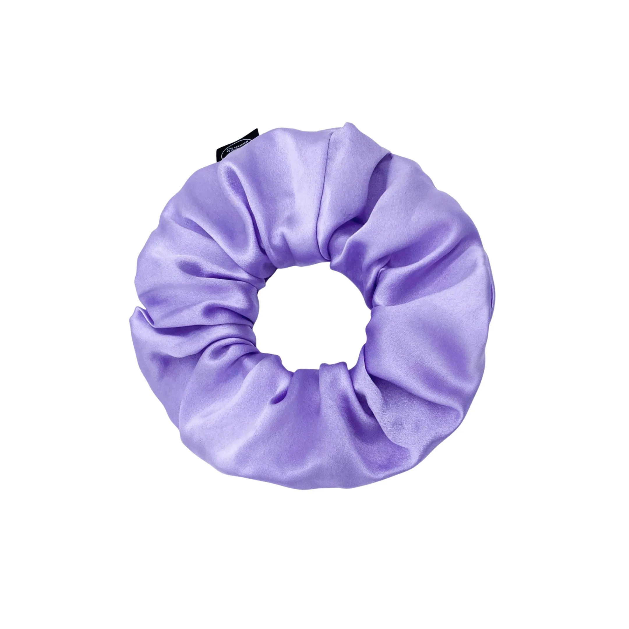 Premium Mulberry Silk Scrunchie - White - Extra Large