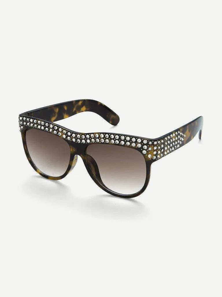 Rhinestone Decorated Sunglasses