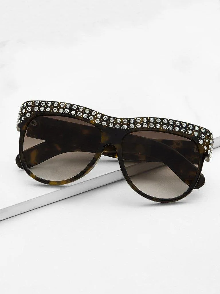 Rhinestone Decorated Sunglasses