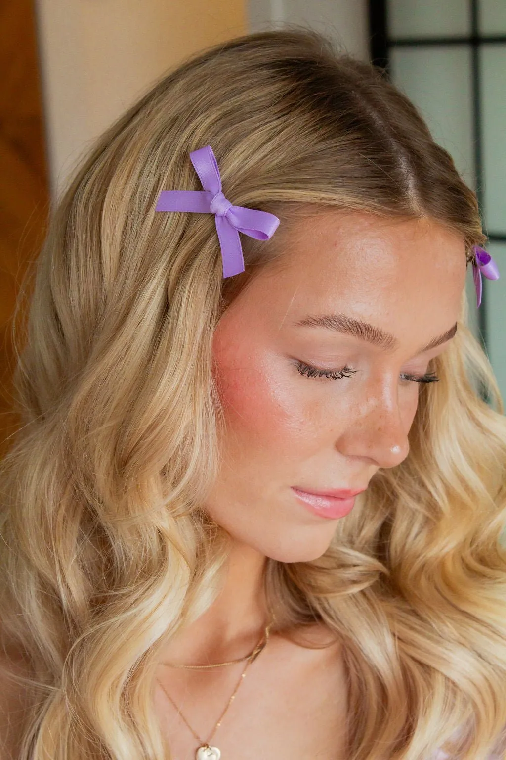 Satin Ribbon Bow Clip 2-pack