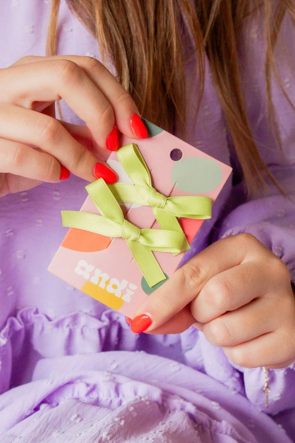 Satin Ribbon Bow Clip 2-pack