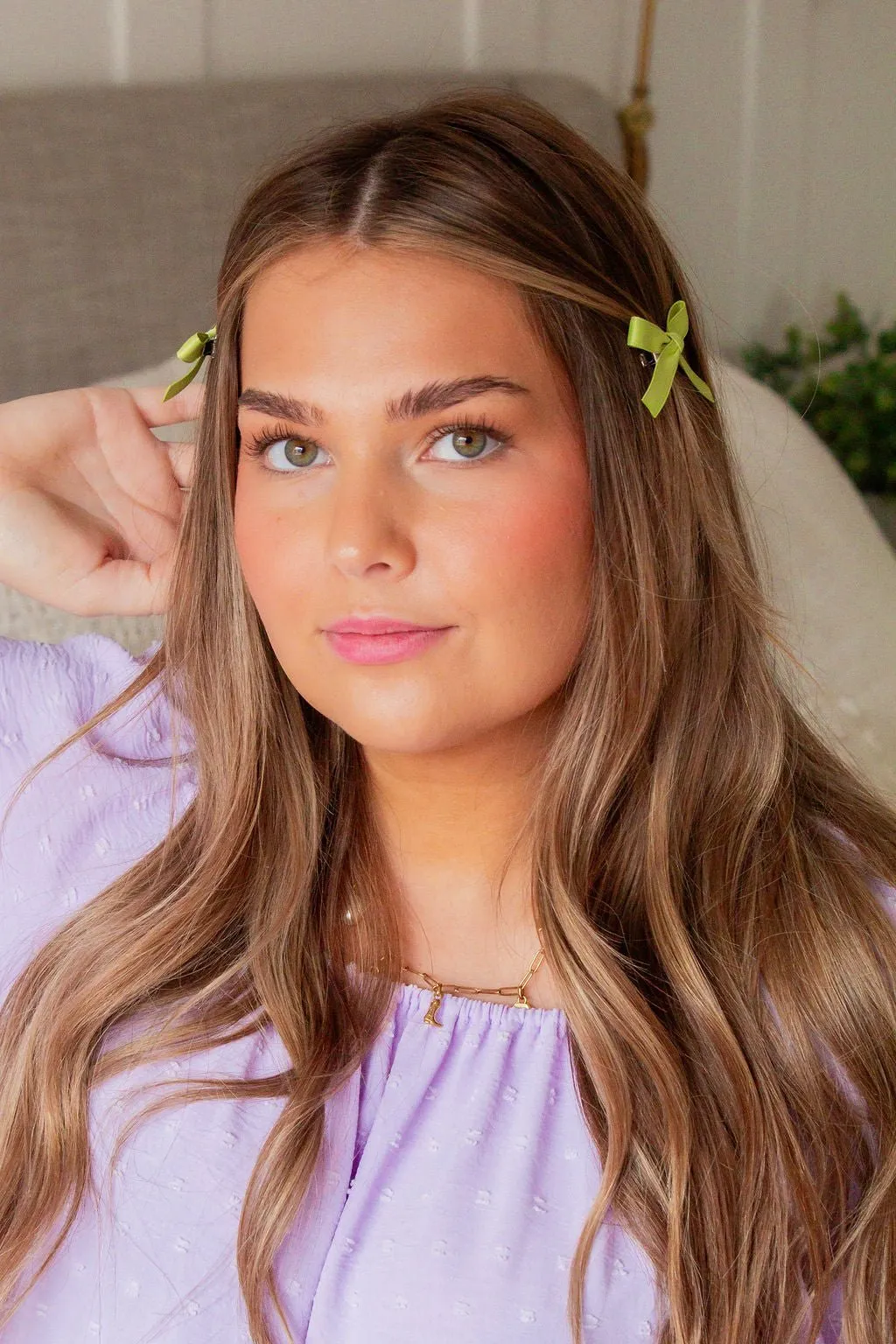 Satin Ribbon Bow Clip 2-pack