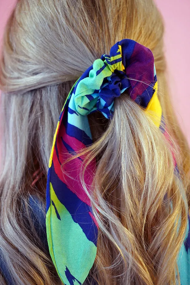 Scrunchy Rainbow Zebra Accessory