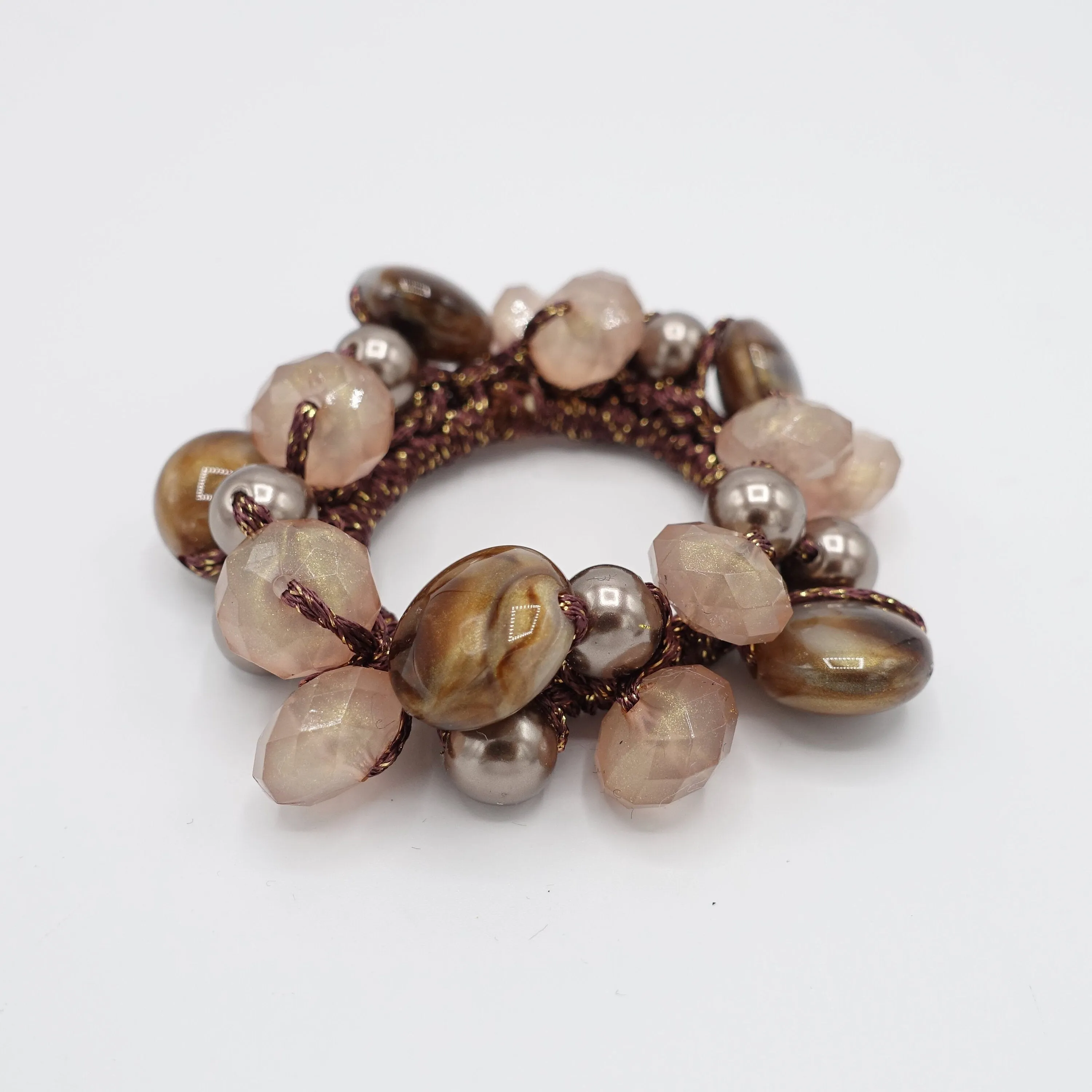 sleek ball polyhedron ornament beaded  women hair accessories