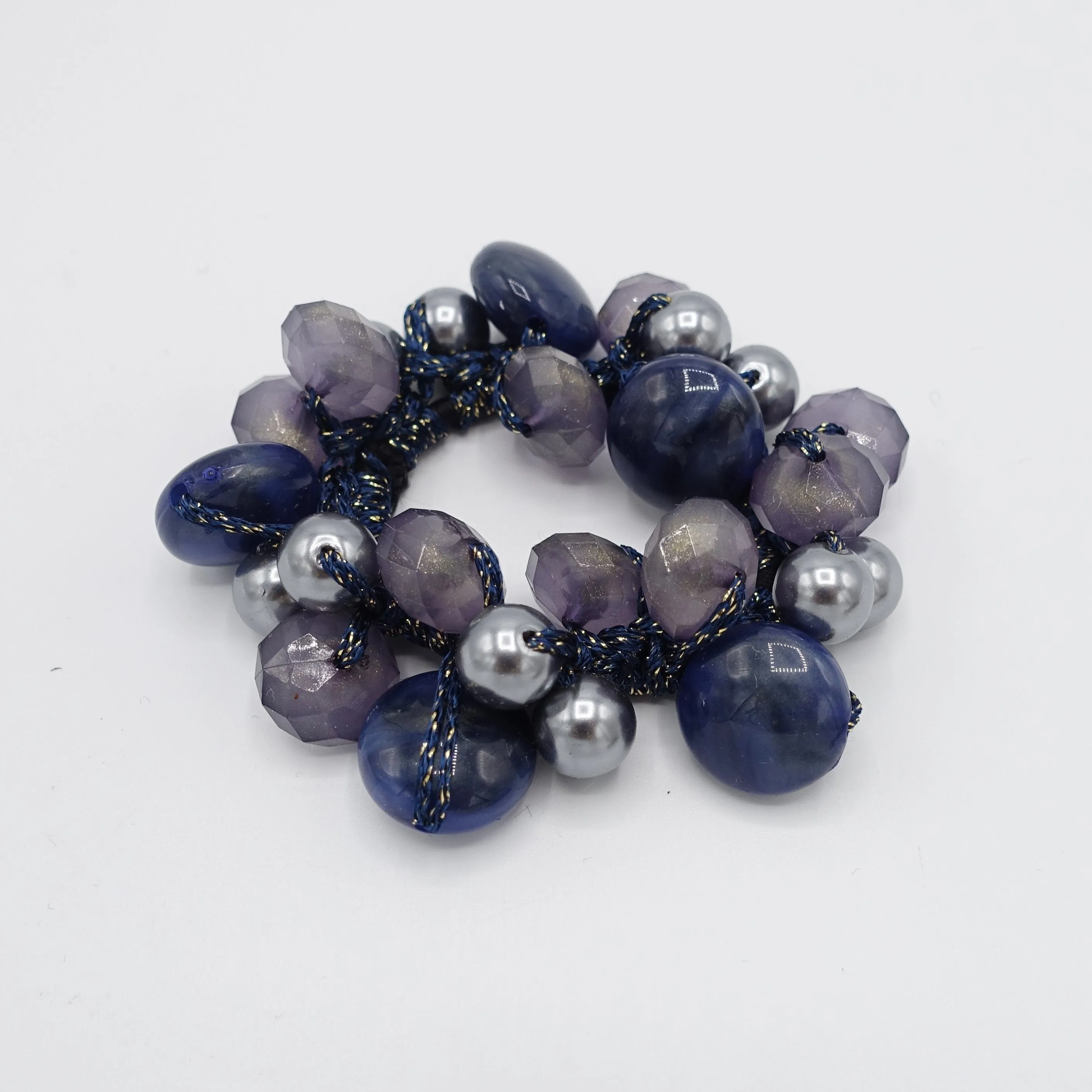 sleek ball polyhedron ornament beaded  women hair accessories