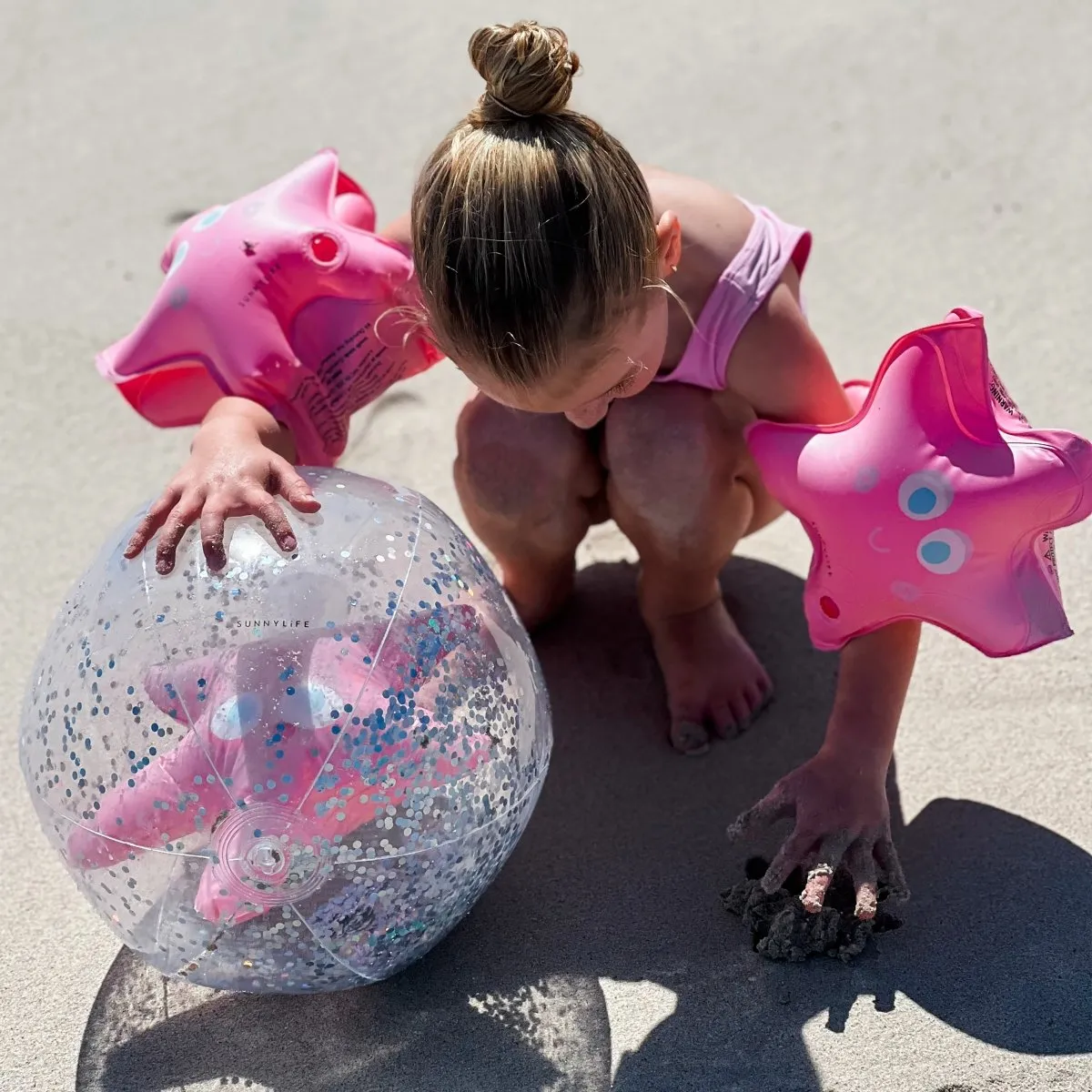SUNNYLiFE Melody the Mermaid Float Bands Strawberry