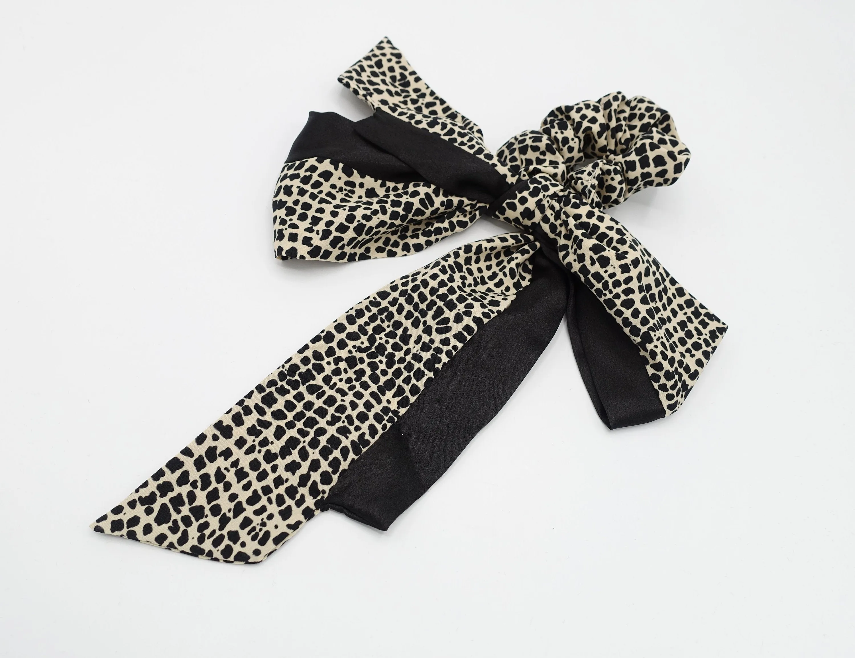 tail knot scrunchies animal print satin solid mix hair tie stylish hair accessory for women