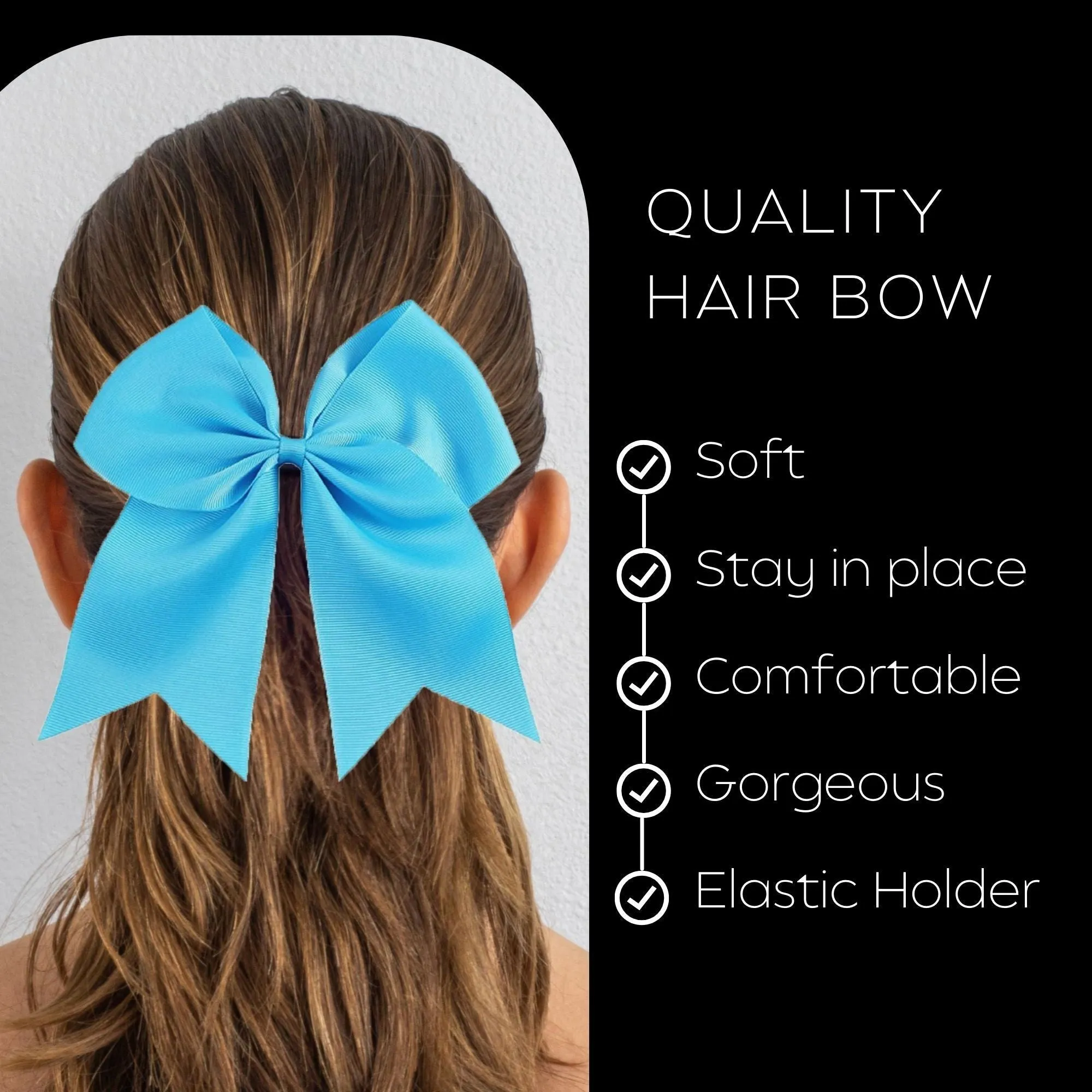 Teal Clip Hair Bow