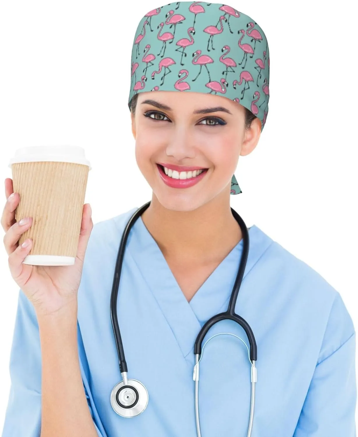 WILL BUDXEG Working Cap with Sweatband for Women Men, Adjustable Cleaning Working Hats, Nurse Surgical Caps(Tie Back)
