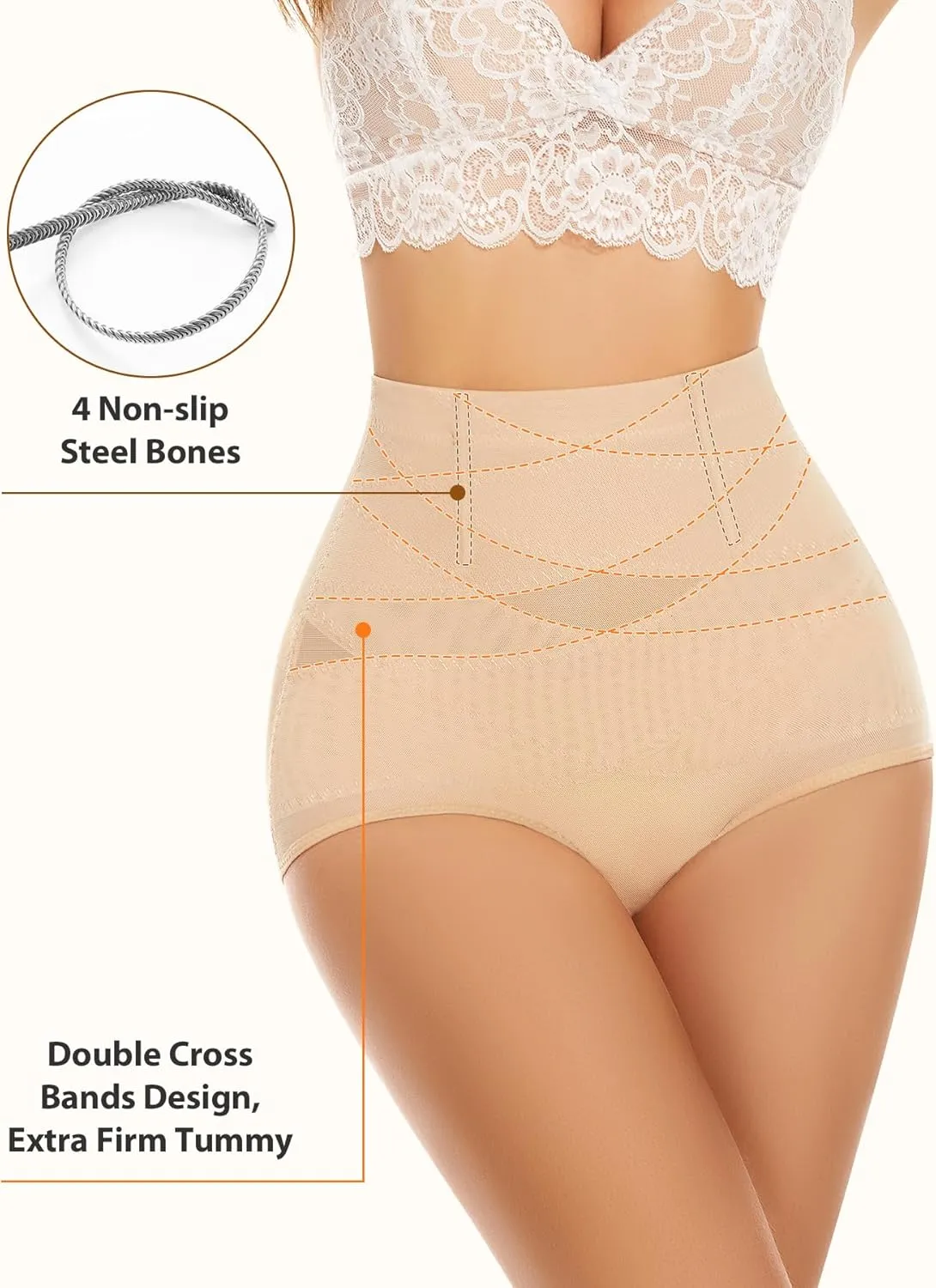 YADIFEN Tummy Control Shapewear for Women High Waisted Panties Slimming Body Shaper Compression Underwear Stomach Girdle