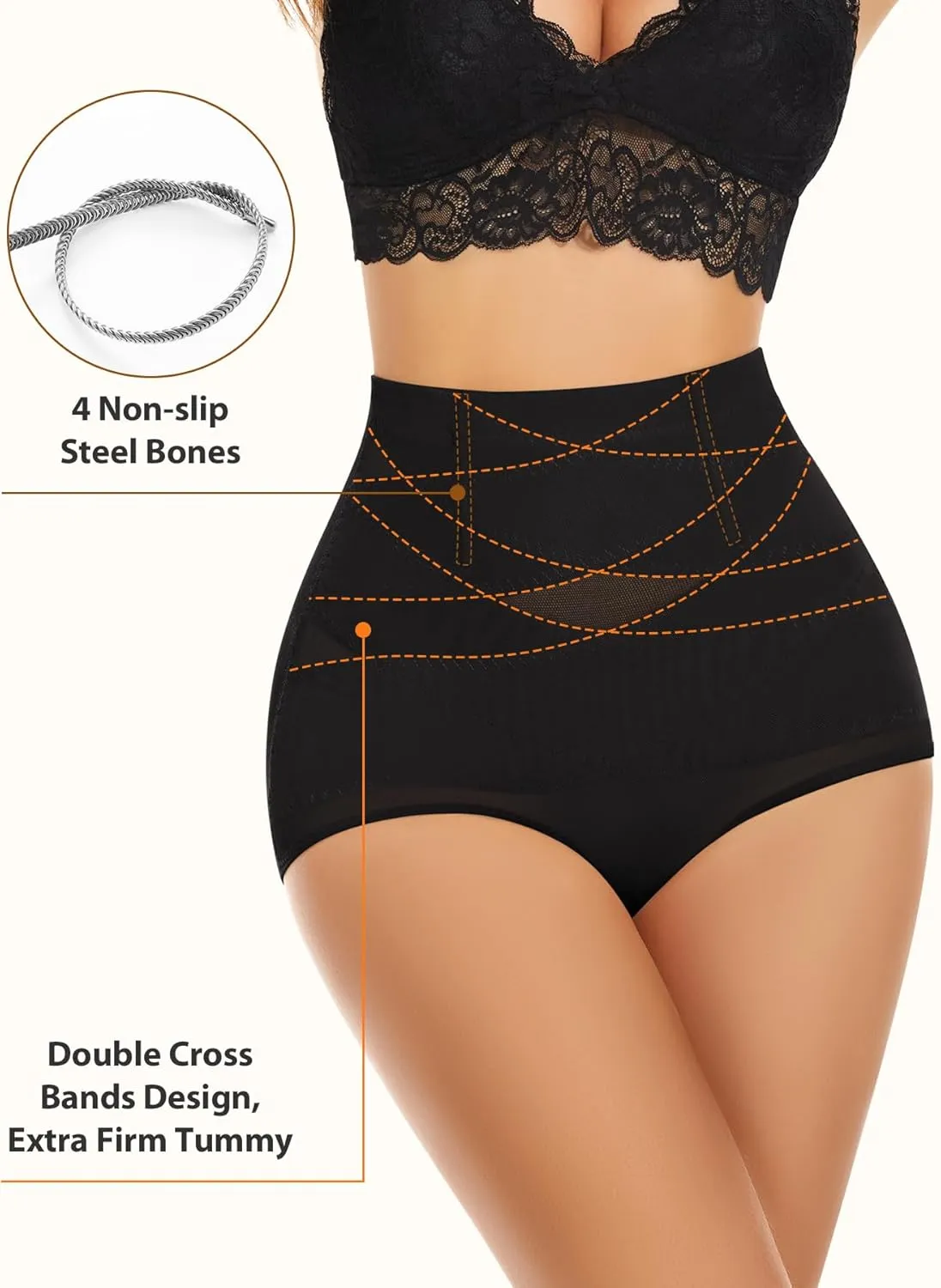 YADIFEN Tummy Control Shapewear for Women High Waisted Panties Slimming Body Shaper Compression Underwear Stomach Girdle