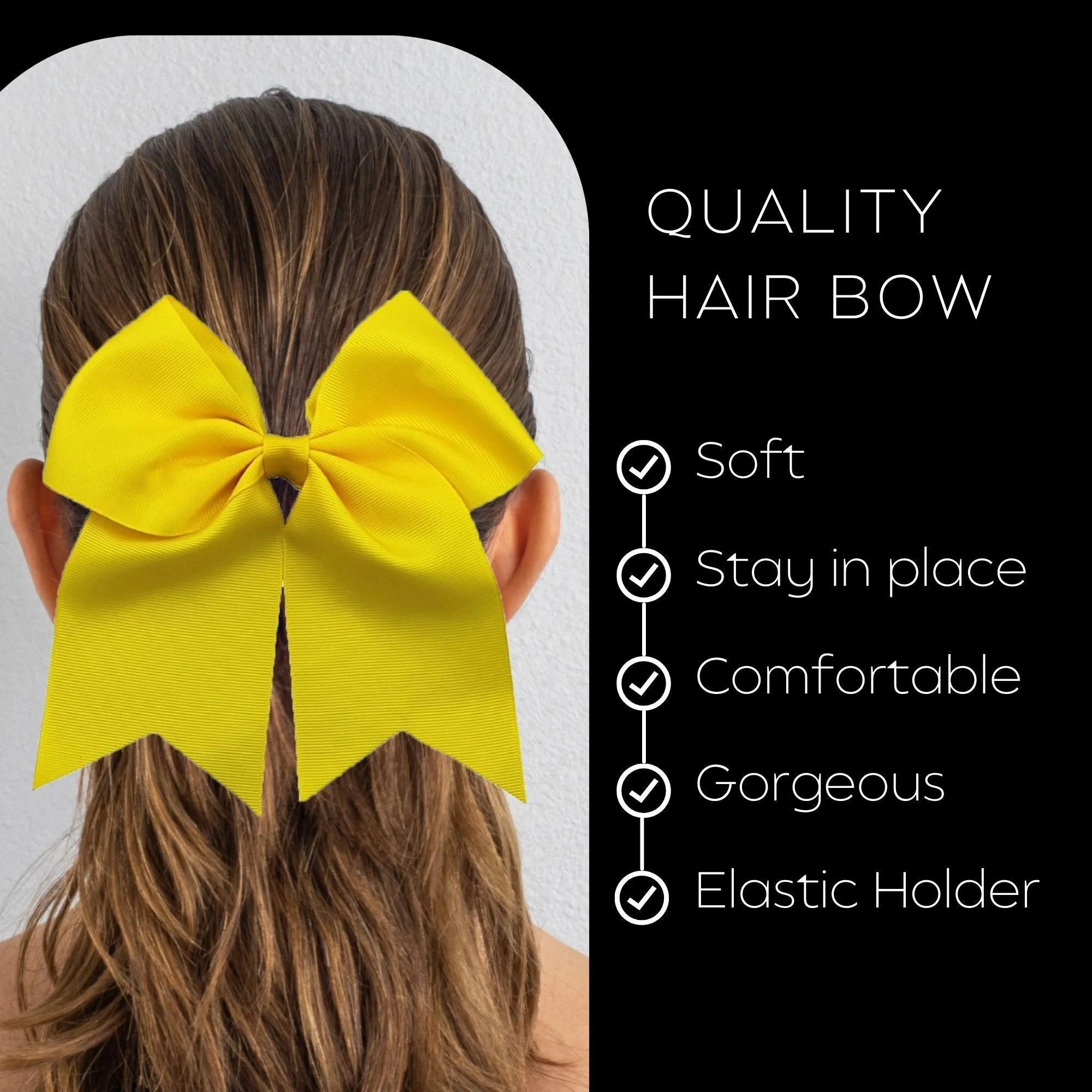 Yellow Clip Hair Bow